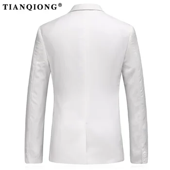 TIAN QIONG Mænd Bryllup Passer til 2017 Hvid Dragt Seneste Pels Bukser Designs Herre Fase Bære Kostume Homme Mariage Mærke Tøj