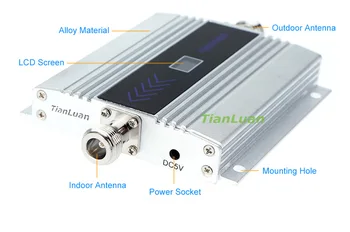 TianLuan GSM-900Mhz Mobiltelefon-2G Signal Booster GSM Mobiltelefon Signal Forstærker Forstærker + Omni / Yagi Antenne med 10m Kabel