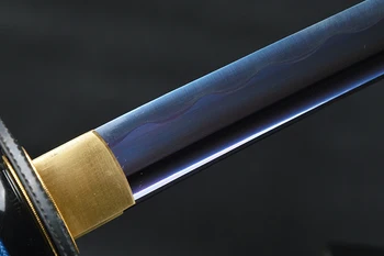 Tid Samurai Sværd Japansk Katana Sværd High Carbon Stål, Skarpe Blå Blade Kamp Klar Drage Kappe Kniv Home Decor