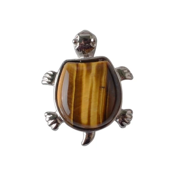 Tiger eye Skildpadde Nacklace Naturlig krystal halvædelsten give den bedste gave til mænd og kvinder