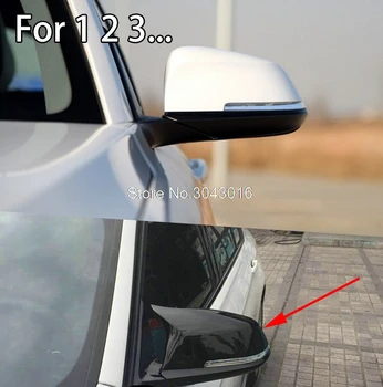 Til BMW 1 2 3 4 X-Serie F20 F21 F22 F23 F30 F31 F32 F33 F36 X1 E84 M3 M4 Se kulfiber Rear View Mirror Cover & sort Højglans