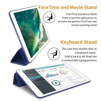 Til iPad mini 4 luksus PU Smart Flip Cover Silikone Case Magnet vågne op søvn Til apple iPad, mini4 7.9 tommer Retina