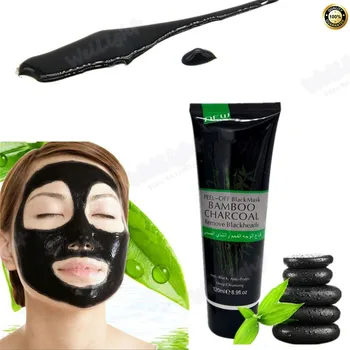 Til salg 120 ml Ansigt hudpleje Suge Sort Maske Facial Mask Næse Hudorm Remover Peeling Peel Off Sort Hoved Dropshipping
