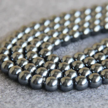 Tilbehør Halskæde&Armbånd 3-14mm Sølv grå Shell pearl DIY gave pige løse perler Smykker at gøre design 15inch Engros