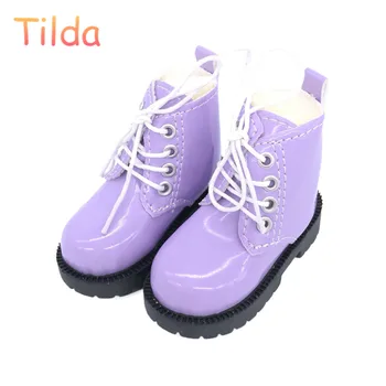 Tilda 7cm Længde 1/3 BJD Dukke Toy Sko,Dejlige Mini Sko Simulering Læder Korte Støvler til Dukker Høj Kvalitet Dukke Tilbehør