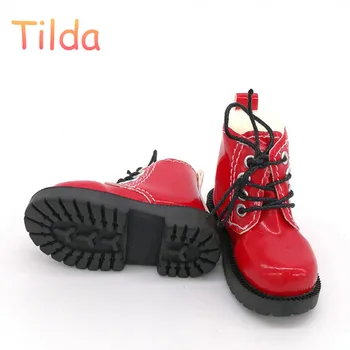 Tilda 7cm Længde 1/3 BJD Dukke Toy Sko,Dejlige Mini Sko Simulering Læder Korte Støvler til Dukker Høj Kvalitet Dukke Tilbehør