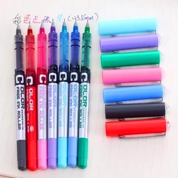 Tilfældige 0.38 og 0,5 mm nål flerfarvet pen Klassiske roller tip gel penne Flydende blæk kontor skoleartikler Canetas escolar