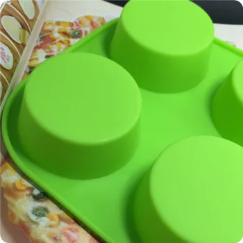 Tilpasset alle former for håndlavede sæbe silikone kage skimmel 6 hul cylinder håndlavet sæbe skimmel tilfældig farve