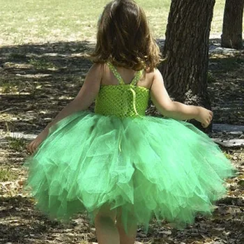 Tinkerbell Pige Magiske Fe Birthday Party Dress Barn Prinsesse Pixie Cosplay Tutu Kjoler Med Vinge Halloween Tilpasset Til Gilrs