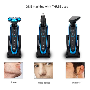 TINTON LIV Vaskbar Genopladeligt Elektrisk Shaver Elektrisk Barbering Mænd Skæg Intimbarbering Maskine Razor Genopladelige