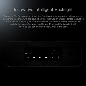 Tiso T12 30W højttalere udgang 2,2 kanaler trådløse Bluetooth-V4.2 NFC-højtalere AUX power bank hjem sound subwoofer-system