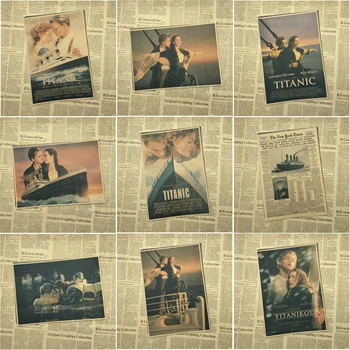 Titanic, Leonardo DiCaprio Retro klassiske gamle film boligudstyr dekoration Kraft Filmens Plakat Tegning core Wall stickers