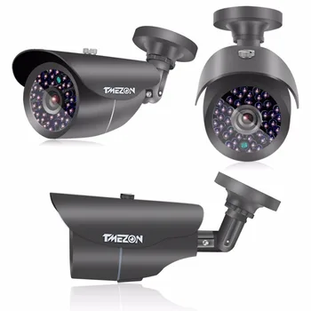 Tmezon High Definition 3000TVL AHD 1080P 2,0 MP CCTV Sikkerhed Kamera Overvågning Udendørs IP66 Vandtæt Kugle Metal Boliger