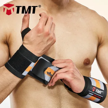 TMT Håndledsrem vægtløftning Hånd Wraps Crossfit Håndvægt Styrkeløft Wrist Support Sport Armbånd Bandage Træning Sikkerhed
