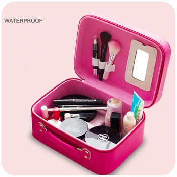 To Størrelser Women Travel Organizer Portable Kosmetiske Makeup opbevaringsboks Bag Makeup Organizer Søde Kat toilettasker organizador bolsa