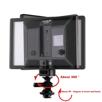 TOAZOE T119S Ultra-tynde LED Video Lys Fotografering Fyld Lys 3300K-5600K CRI95+ til Canon Nikon Sony DSLR-Kamera Panasonic