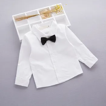 Toddler drenge tøj 3stk sort jakke+bukser+hvid skjorte drenge herre bow tie udstyr spædbarn formelle dragter part baby tøj