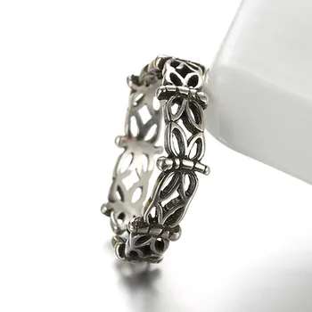 Todorova Antikke 925 Sterling Sølv Smykker til Kvinder Vintage Bryllup Part Søde Sommerfugl, Guldsmed Finger Ringe