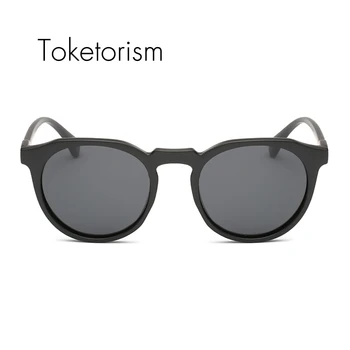 Toketorism Nye mode solbriller til mænd, kvinder klassisk Leopard runde polariserede solbriller uv400