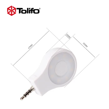 Tolifo HF0801 Hvid Farve Selfie Ring Lys Genopladelige Lomme Spotlight til iPhone, iPad, Samsung, Sony og Andre Mobile Phone