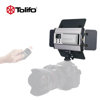 Tolifo PT-15B II Ultra Tynd, Let Vægt 2,4 G Wirelesss Fjernbetjening Bi-color LED Kamera Lys med Barndoors til DSLR