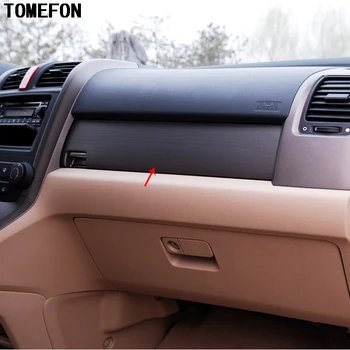 TOMEFON For Honda CRV 2007 2008 2009 2010 VENSTRESTYREDE ABS Carbon Fiber Maling Foran Dashboard-Gear Shift Panel Copliot Midterste Ramme