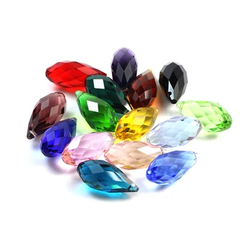 Top kvalitet 20pcs Krystal Glas Tear Drop Perler Plating AB Farver 10x20mm Passer Fashion Jewelry Halskæde Armbånd For DIY