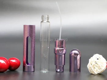 Top Kvalitet 6ml 12 ml Mini Parfume Flaske Forstøver Spray Tom Travel Genpåfyldelige Flasker 6 Farver Luksus Store Gaver til Kvinder