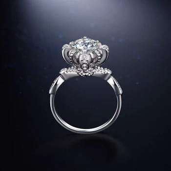 Top kvalitet Fashion Brand 5A Zircon Rigtig Solid 925 Sterling Sølv Ring, Bryllup Rimantic ringe engagement Smykker Til Kvinder