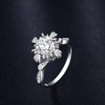 Top kvalitet Fashion Brand 5A Zircon Rigtig Solid 925 Sterling Sølv Ring, Bryllup Rimantic ringe engagement Smykker Til Kvinder