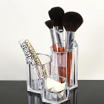 Top Kvalitet Gennemsigtig Krystal Plast Kosmetiske Makeup Pensel, Pen Tool Arrangør Akryl Opbevaring Boks Kreativ Julegave