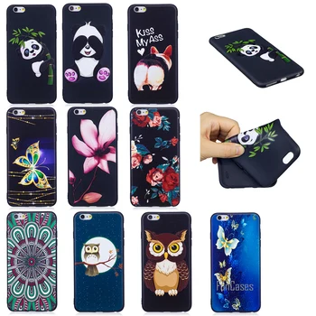 Top Kvalitet HD Relief Soft TPU Phone Case For iPhone 7 6 Plus 6S Giant Panda Tilbage Cover Case Til Apple iPhone-7 Plus 5 SE 5S 6S