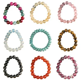 Top Kvalitet Mode 19 Color Mode Krystal 10mm Perler Armbånd til Kvinder og Mænd Smykker Engros