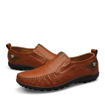 Top kvalitet mænd lejligheder sko i ægte læder mænd sko håndlavede sko Mokkasiner,plus size kørsel sko shoes hombre