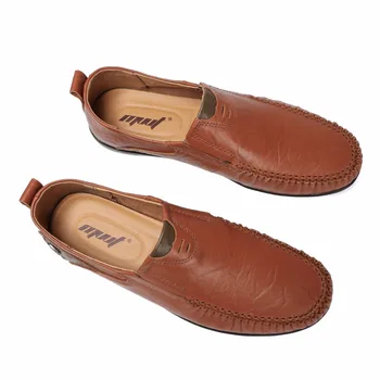 Top kvalitet mænd lejligheder sko i ægte læder mænd sko håndlavede sko Mokkasiner,plus size kørsel sko shoes hombre