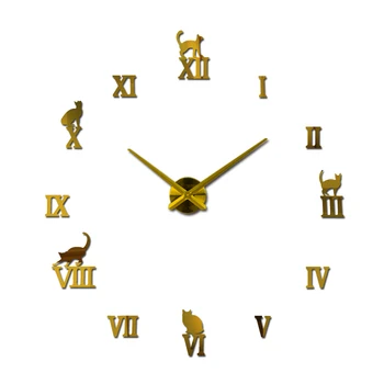 Top mode nye Moderne ur se Wall Stickers ure reloj de forhold, boligindretning horloge Nål Kvarts