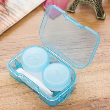 TOP Sælge Tilfældig Farve 1 Stykke Bedste Gennemsigtig Lomme Plast kontaktlinse Sag Travel Kit Let Tage Container Indehaver