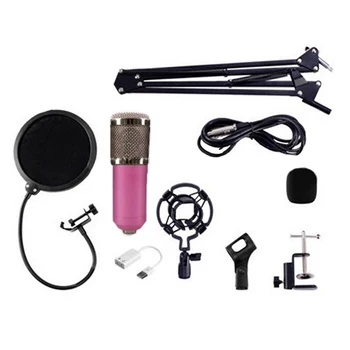Top Tilbud BM800 Kondensator Mikrofon Kit Studio Suspension Boom Scissor Arm lydkort Guld/Pink/Hvid/Blå/Sort