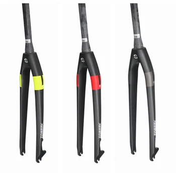 TOSEEK Carbon fiber cykel gaffel Tilspidset Stive Cykel Gaffel e skivebremse 26 /27.5/ 29 ER inch mtb Sort UD bicicleta tilbehør