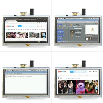 Touch-Skærm på 5 tommer HDMI LCD hd Skærm til Raspberry PI 3 PI 2 / B +