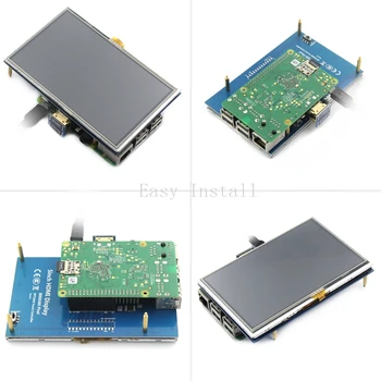 Touch-Skærm på 5 tommer HDMI LCD hd Skærm til Raspberry PI 3 PI 2 / B +