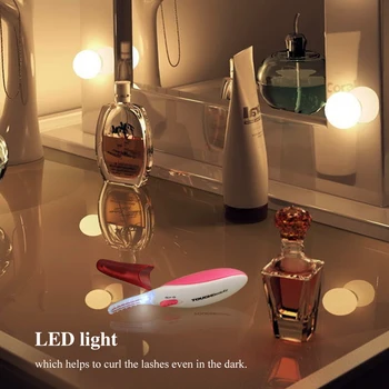 TOUCHBeauty LED lys Opvarmet Øjenvipper Curler med Dobbelt Varme Ledninger makeup-værktøjer TB-1118