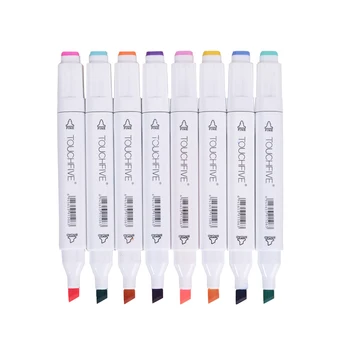 TouchFive Hot Sælger Kunst Markør 1 mm/6mm Alkoholiske fedtet baseret blæk Sæt Markør For Manga Akvarel Pensel, Pen, Blæk Liners