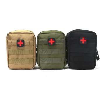 Tourbon Udendørs EDC Molle Taktiske Pose Emergency First Aid Kit Taske, Camping Vandring, Klatring Medicinske Kits Tasker