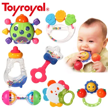 Toyroyal Baby Begyndervanskeligheder Bidering Rasle Sikker Sensoriske Pædagogisk Udviklende Legetøj til Børn Kogt Steam Clean Spædbarn Gave