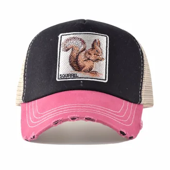 TQMSMY Søde dyr egern Trucker hat for mænd Sommeren Baseball Caps Kvinder Snapback Knogle Visir Åndbar Hatte til Voksne TMWLSS