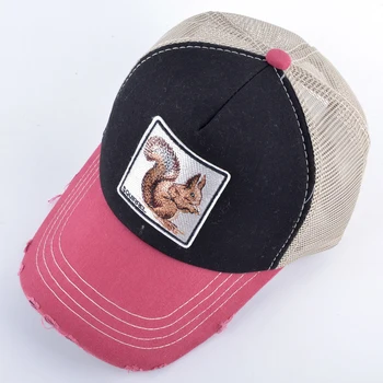 TQMSMY Søde dyr egern Trucker hat for mænd Sommeren Baseball Caps Kvinder Snapback Knogle Visir Åndbar Hatte til Voksne TMWLSS