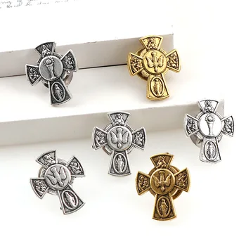 Trendy Brocher Pins Hellige Gral Saint Kristus Metal Badges Due på Tværs af Pins for Cothes Vintage Boutonniere Krave Smykker