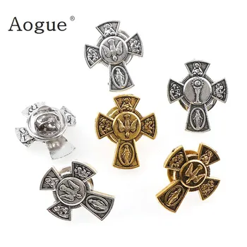 Trendy Brocher Pins Hellige Gral Saint Kristus Metal Badges Due på Tværs af Pins for Cothes Vintage Boutonniere Krave Smykker
