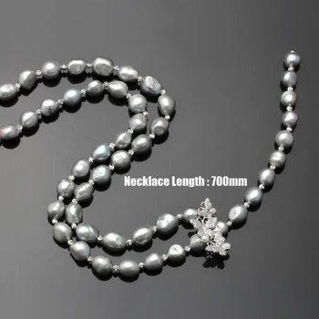 Trendy sort ferskvands perle halskæde til kvinder,naturlige lange perle halskæde smykker hustru party gave 700mm